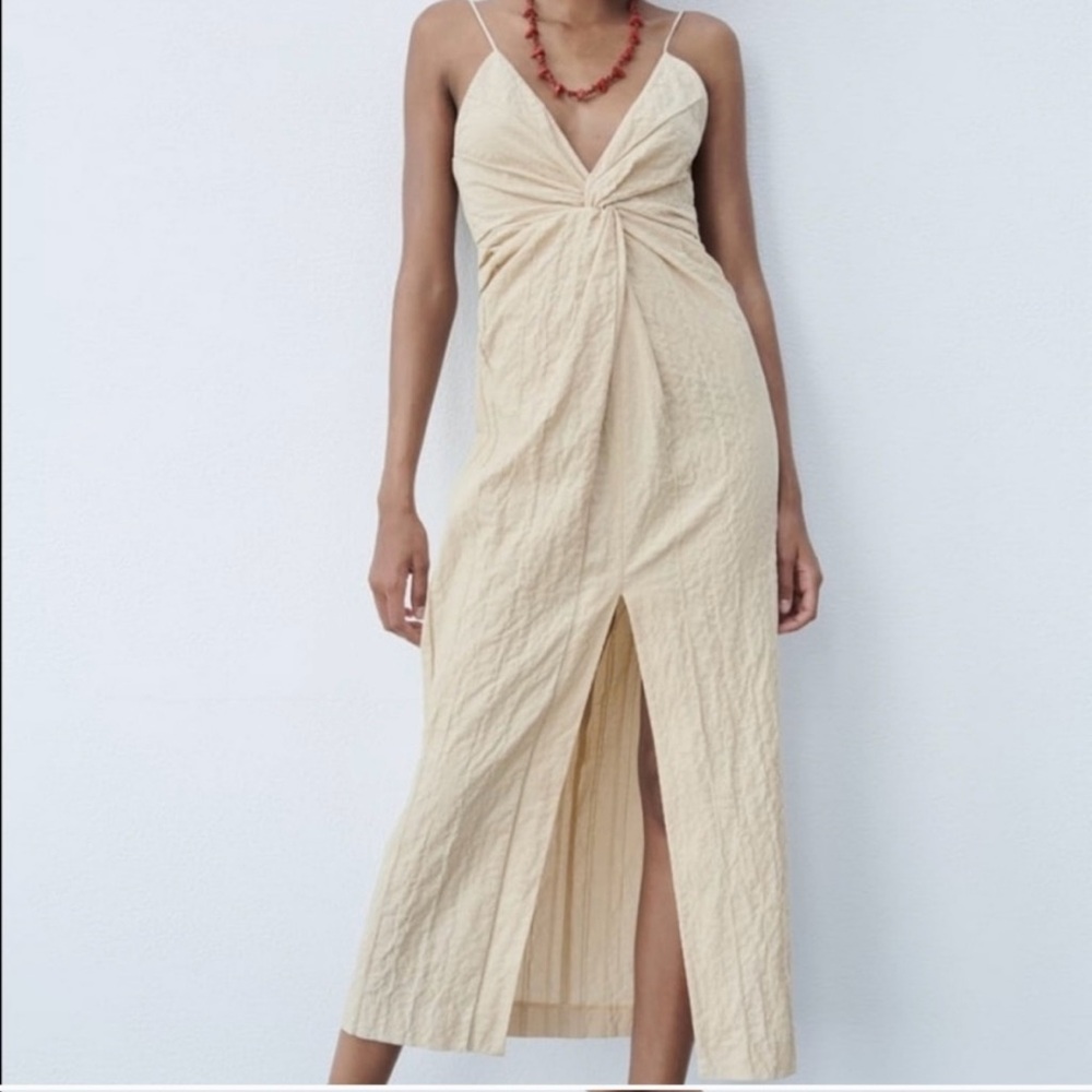 Zara Textured Knotted Dress